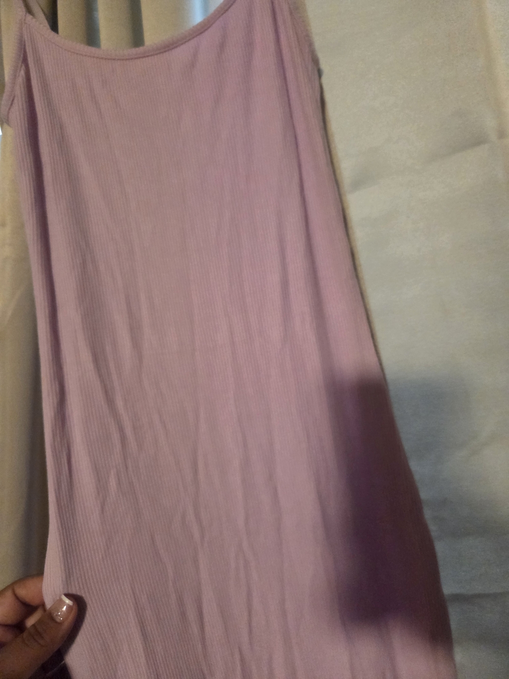 Lilac Ribbed Maxi Dress - Picture 2 of 4